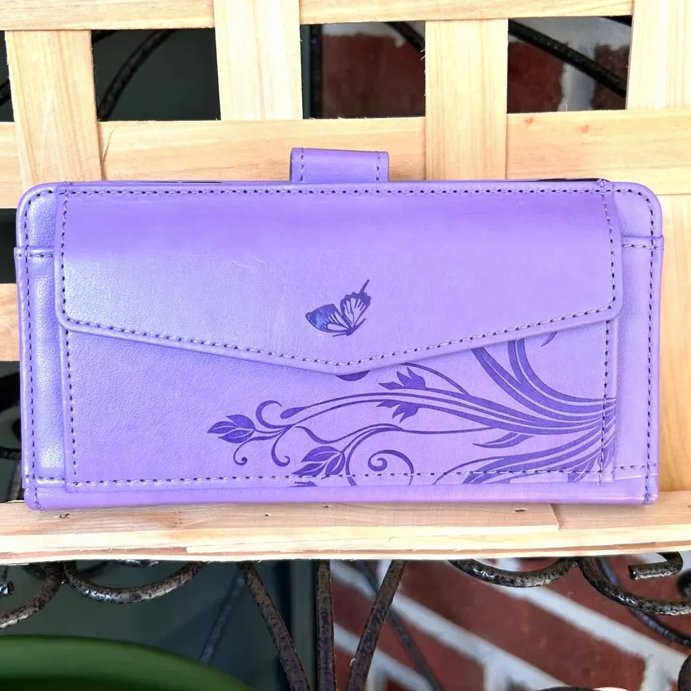 Phone Case Wallet Lavender Butterfly OnePlus Nord 6.5